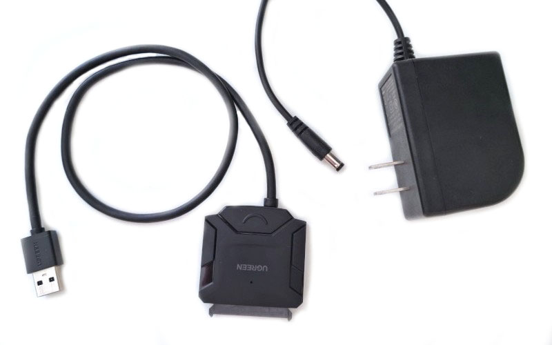 kit of usb sata adapter and power adapter