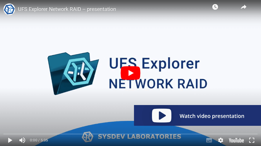 UFS Explorer Network RAID - Präsentation