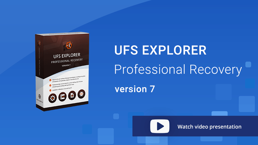 UFS Explorer Professional Recovery - presentación
