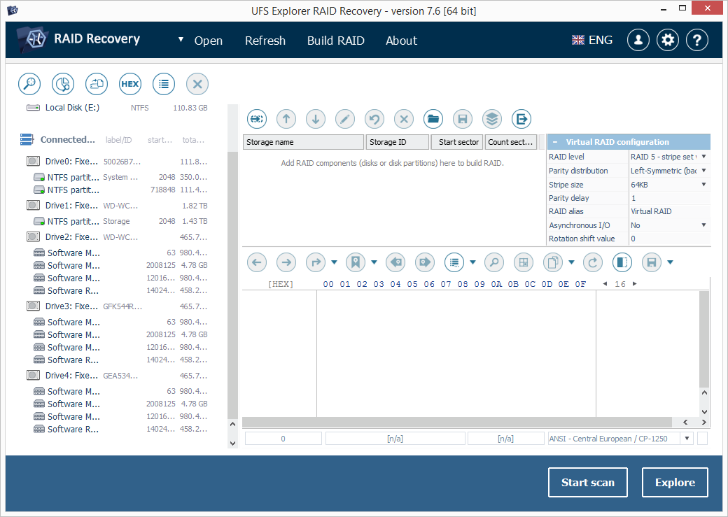 Скріншот з UFS Explorer RAID Recovery