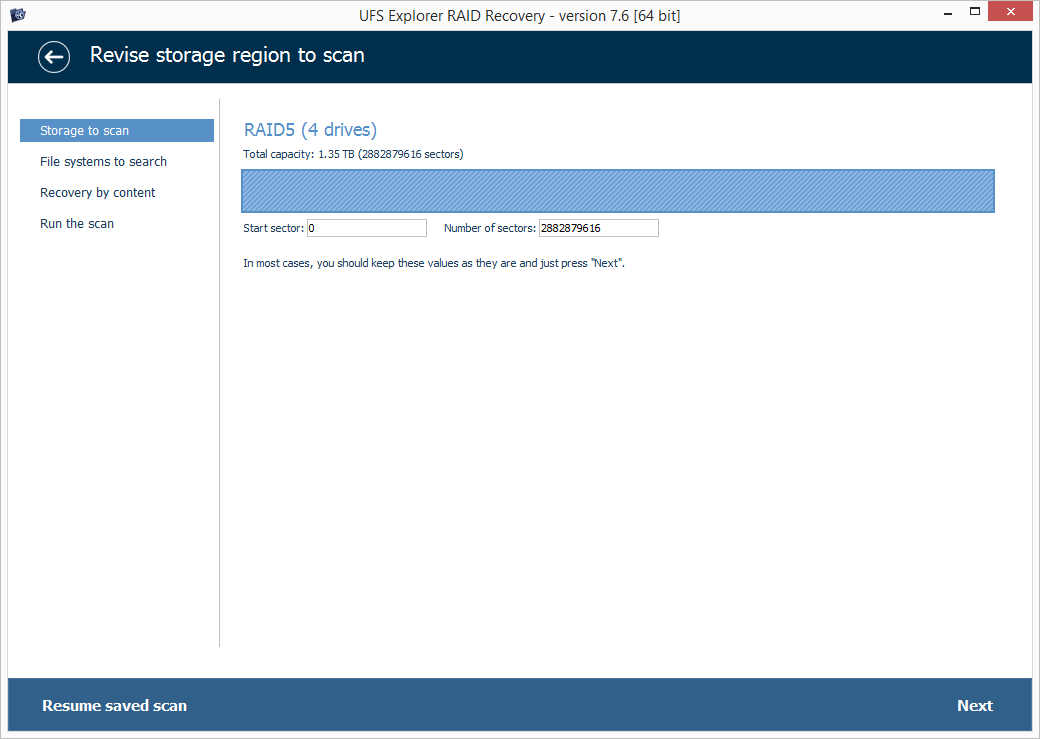 Скріншот з UFS Explorer RAID Recovery
