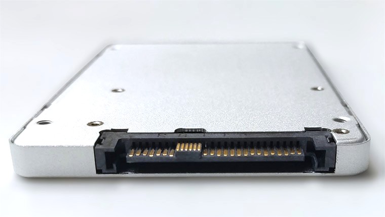 connector on back panel of u.2 solid-state drive