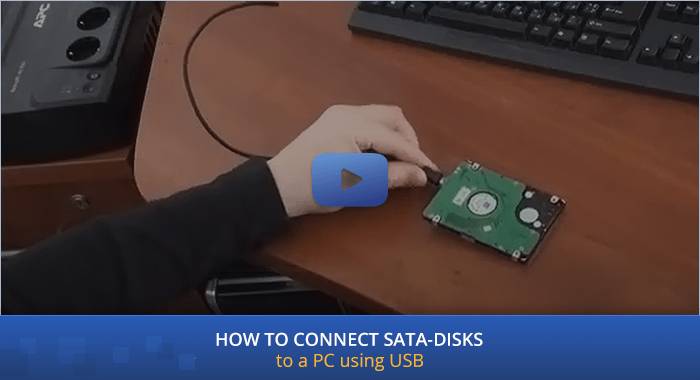 preview image of video tutorial of connecting sata drives to pc using usb sata adapter