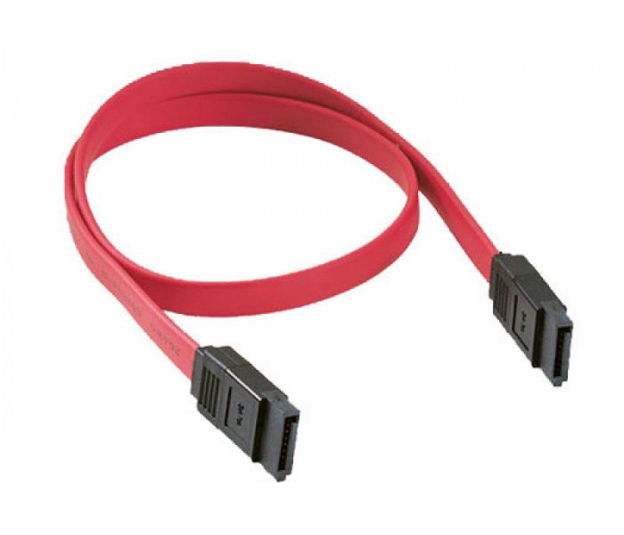 typical red sata data cable image