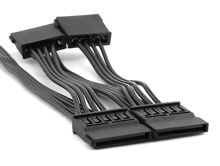 regular black sata power cable image