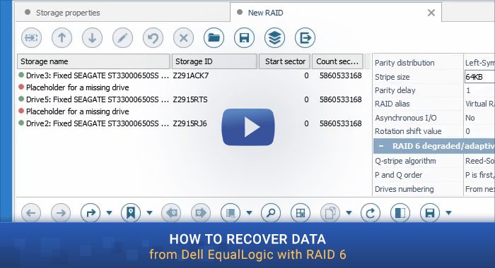 preview image of video tutorial of data recovery from dell equallogic with ufs explorer program