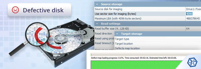 recover data from a defective disk