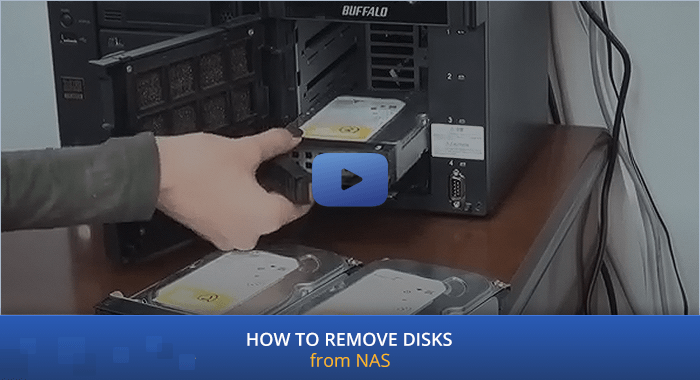 preview image of video tutorial of removing hard drives from nas device