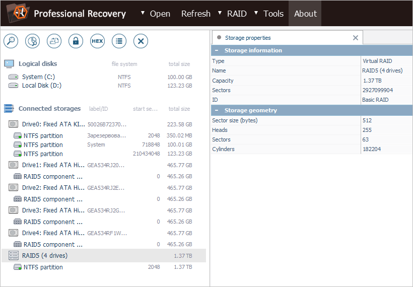 updates of raid related functionality in ufs explorer 8.15