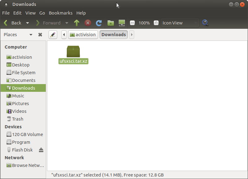 ufs explorer standard recovery installation file in downloads folder on linux