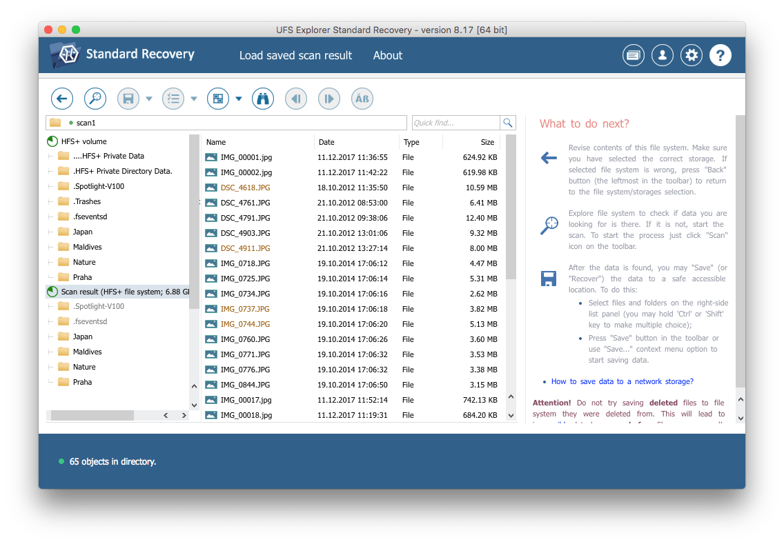 multiple files selection with define selection tool in ufs explorer standard recovery