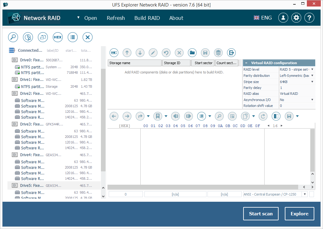 UFS Explorer Network RAID-Screenshot