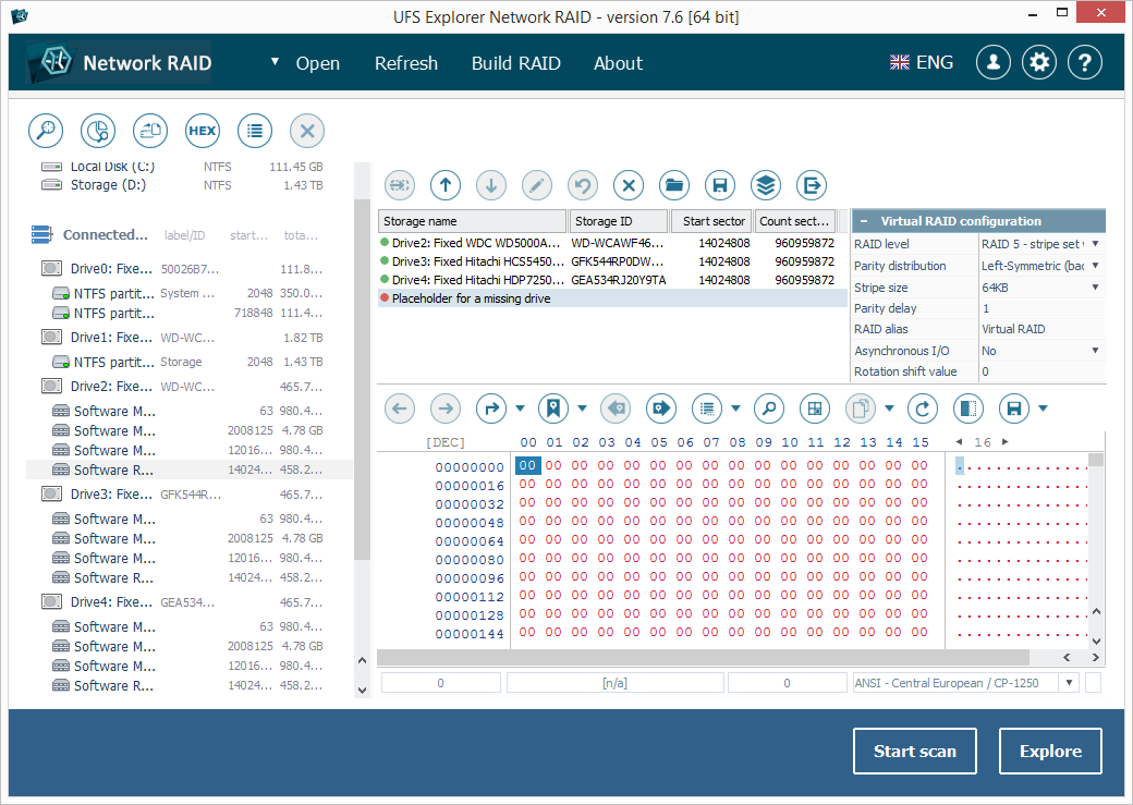 UFS Explorer Network RAID-Screenshot