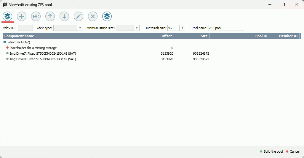 new ZFS pool - configuration