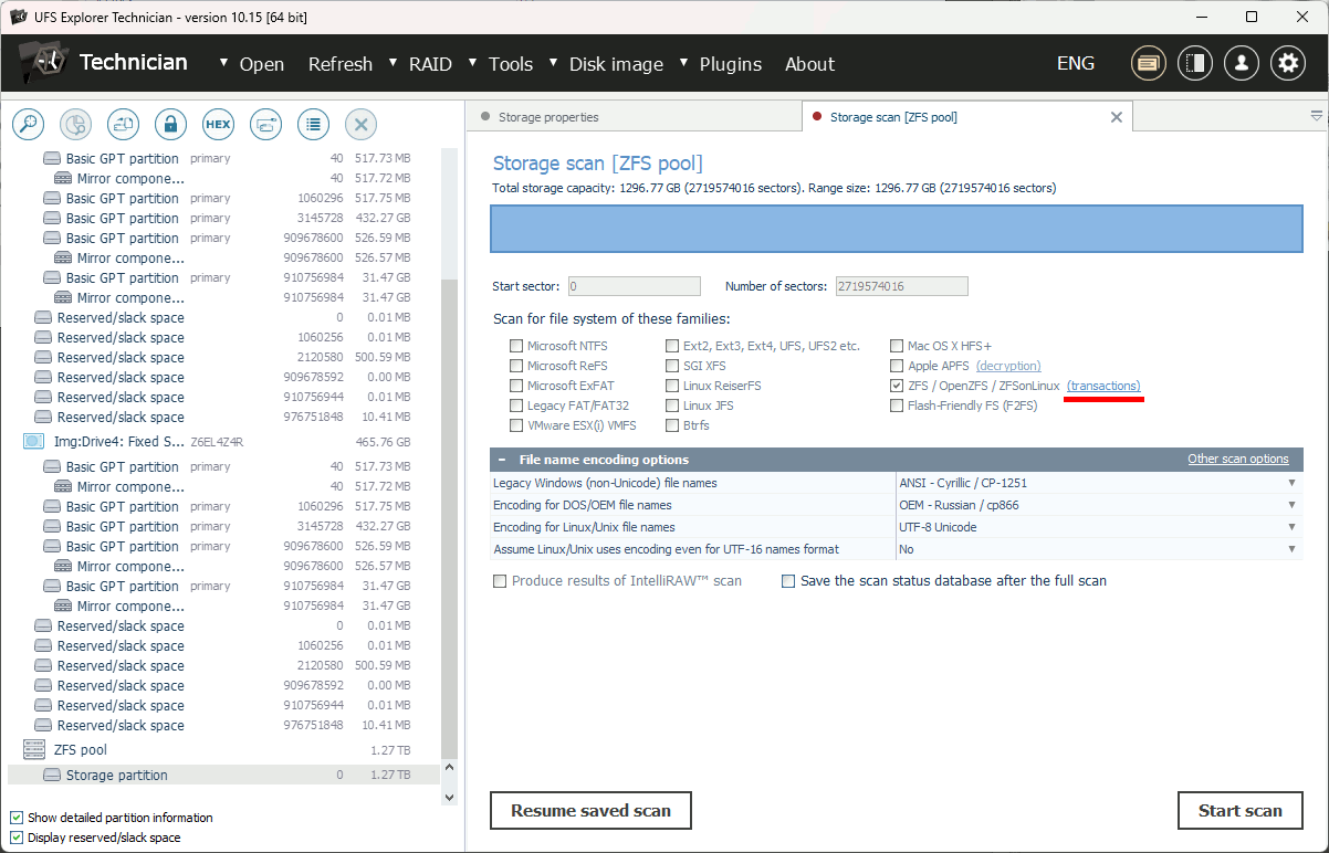 file system scan dialogue