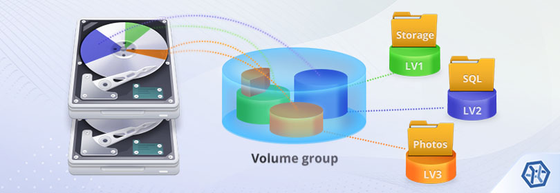 data organization, advantages and disadvantages and possibility of data recovery from linux logical volume manager