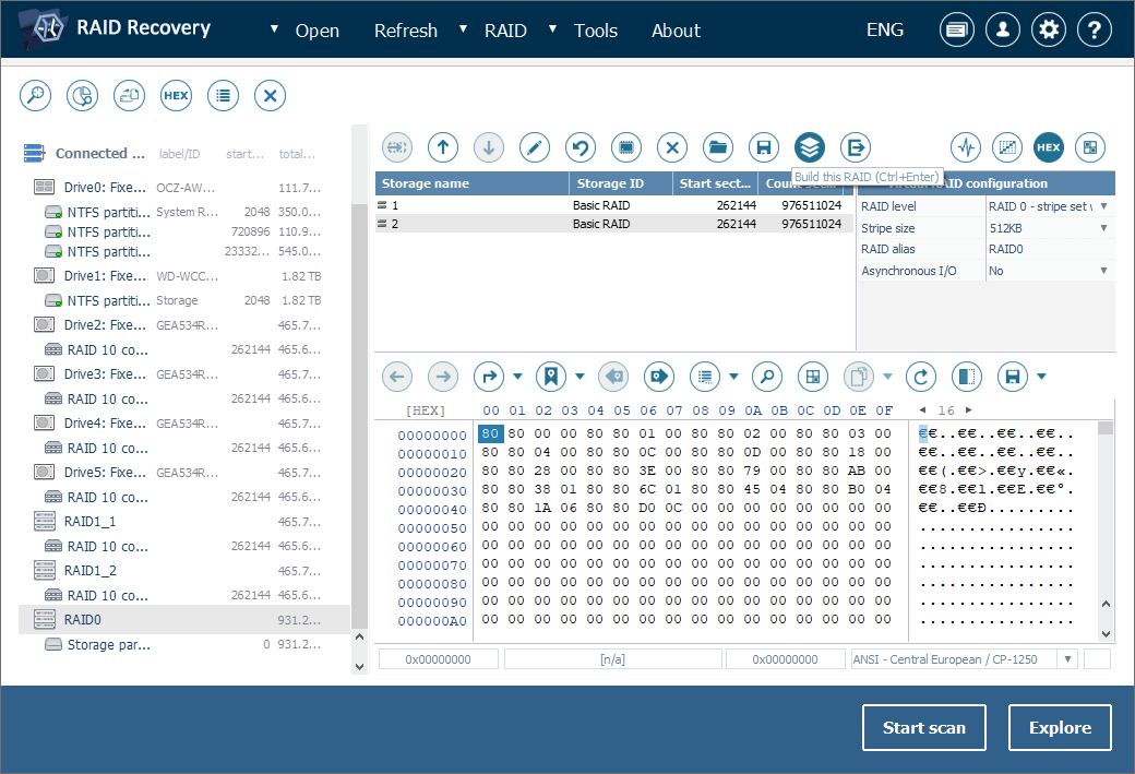 crear raid a partir de raid previamente ensamblados en ufs explorer raid recovery