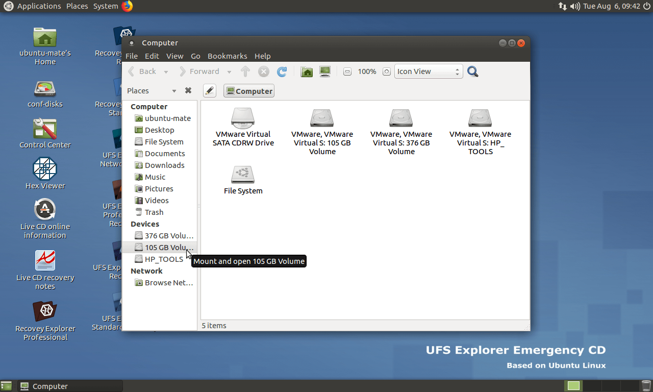 acceder a unidades con medios regulares de ubuntu