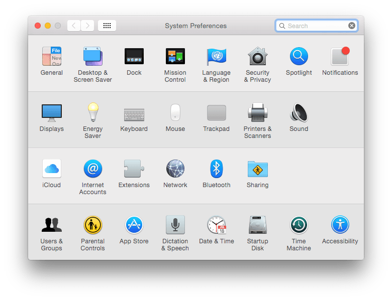 preferencias de sistema en macos