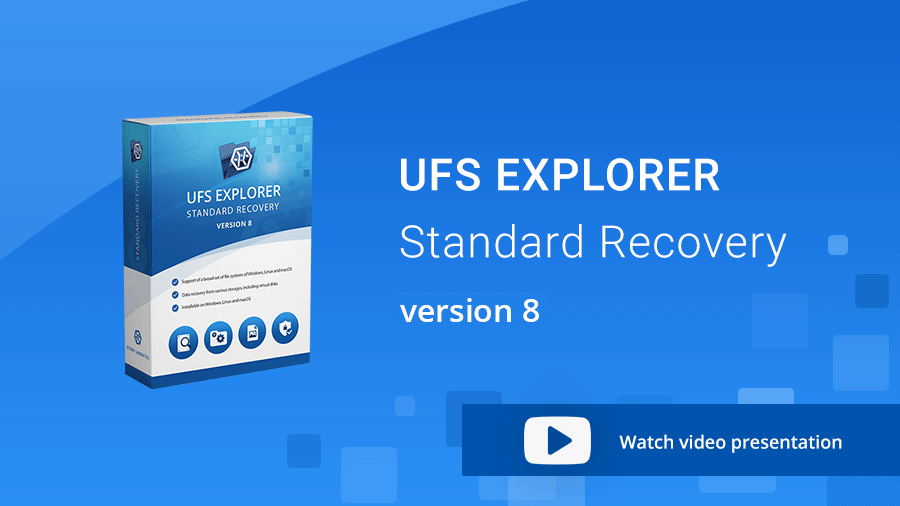 UFS Explorer Standard Recovery - presentación