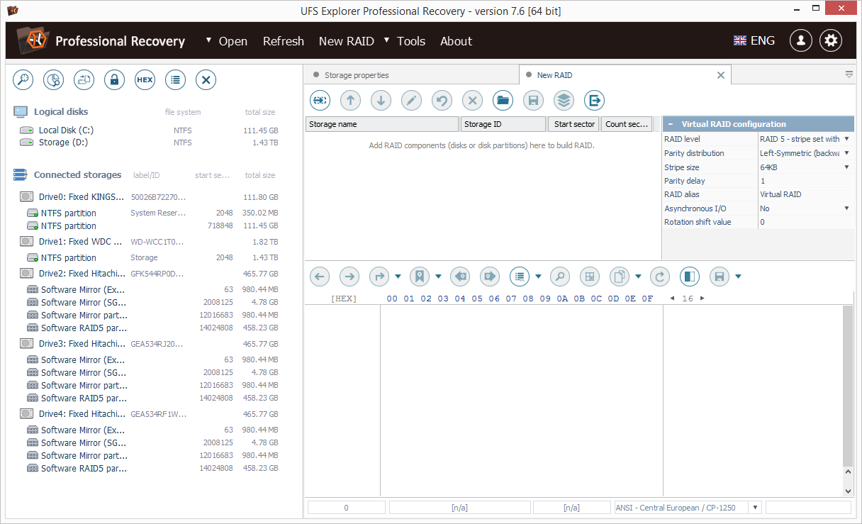 Captura de pantalla UFS Explorer Professional Recovery