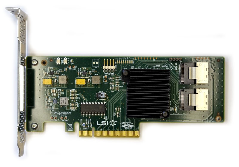 photo of raid controller card with sas ports