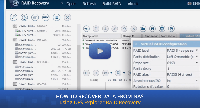 preview image of video tutorial of data recovery from typical nas device with ufs explorer program