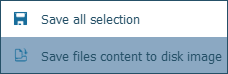 save files content to disk image option in ufs explorer