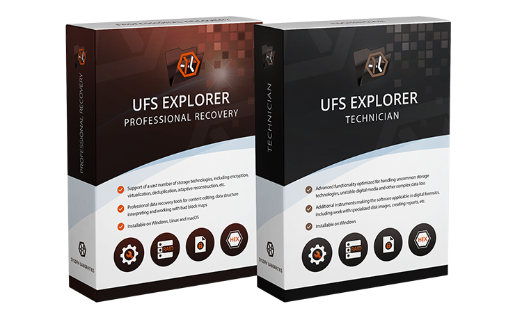 UFS Explorer Professional software family