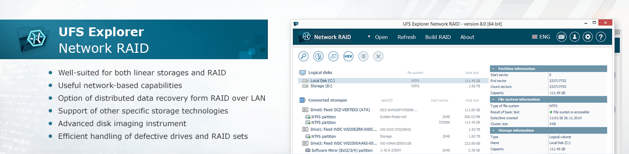 UFS Explorer Network RAID