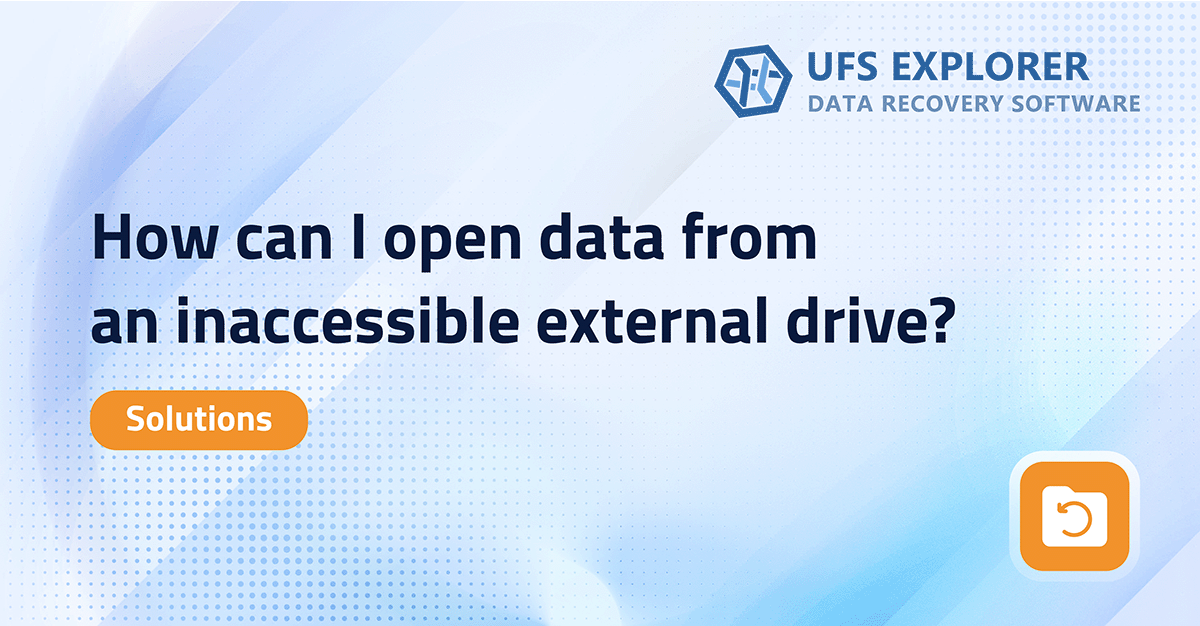 Prompt access to data on incompatible external storages
