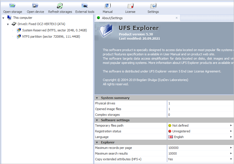 Run UFS Explorer Standard Access