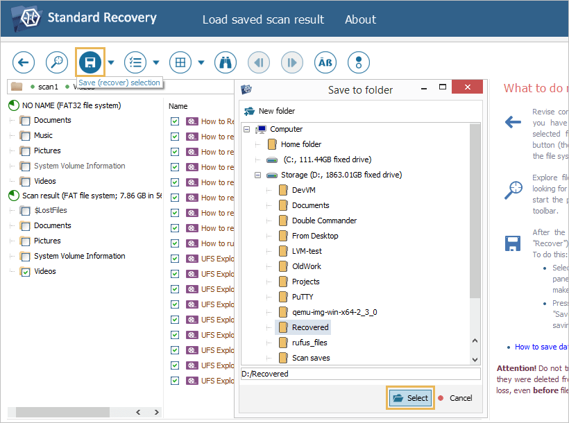 UFS Explorer Standard Recovery screenshot