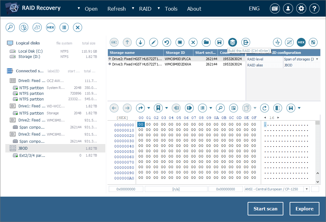 button build this raid in raid building tool in ufs explorer raid recovery program