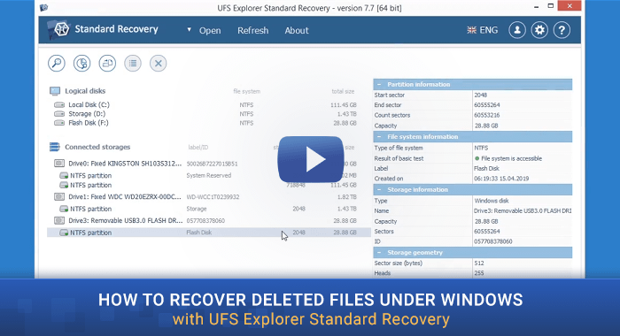 preview image of deleted files recovery video tutorial