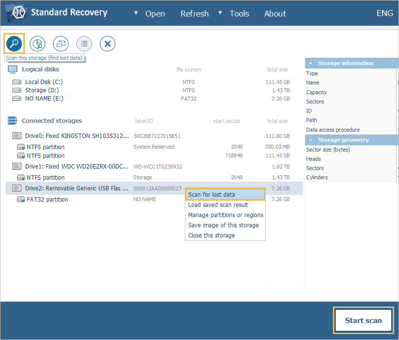 UFS Explorer Standard Recovery screenshot