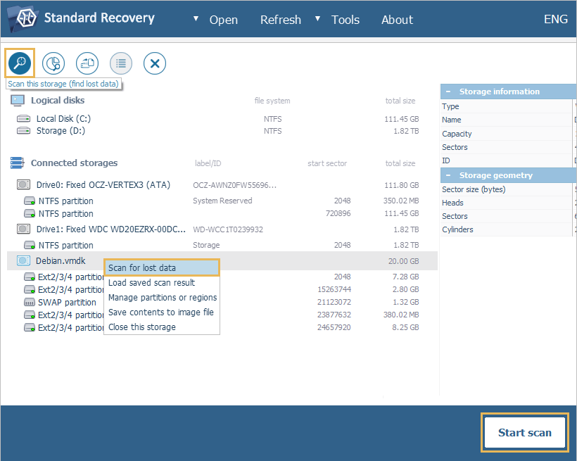 UFS Explorer Standard Recovery screenshot