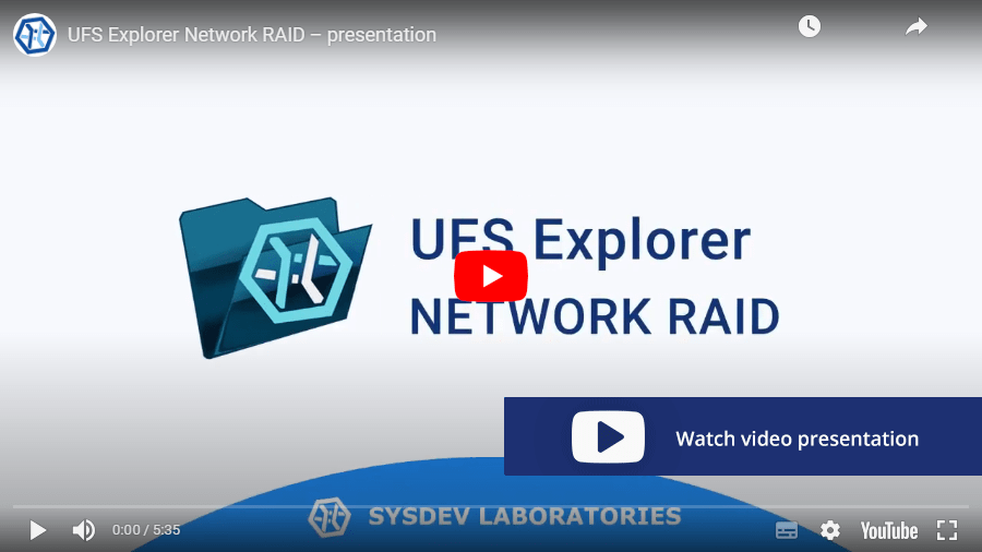 UFS Explorer Network RAID - presentation