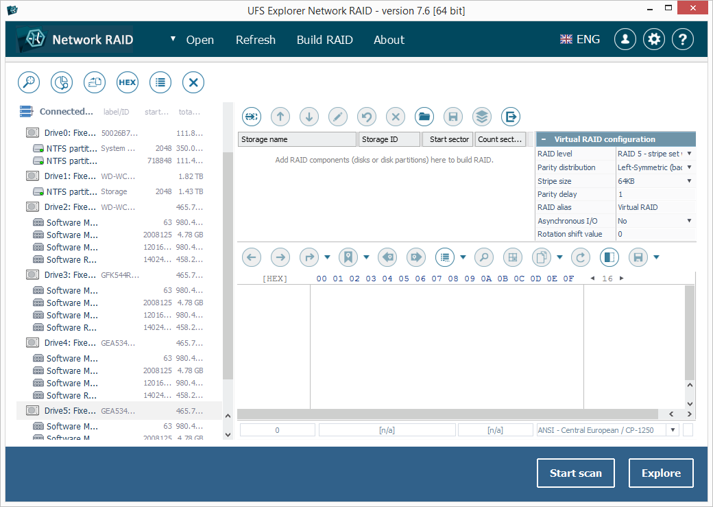 UFS Explorer Network RAID screenshot