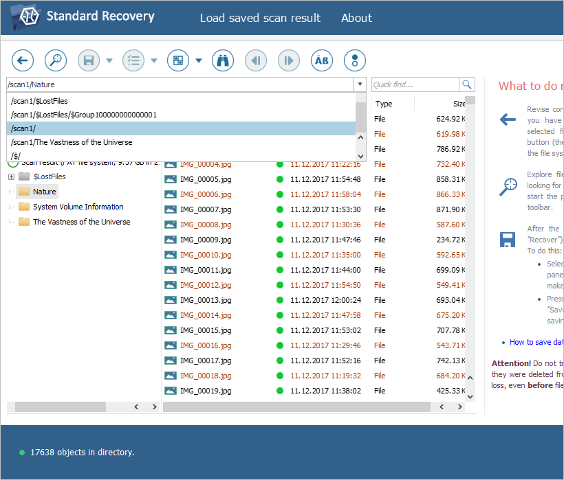 address bar in explorer in ufs explorer program interface