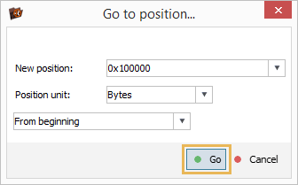 option go to position in partition manager of ufs explorer professional recovery program