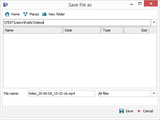 paste copied shared drive path in save dialog address bar in ufs explorer 