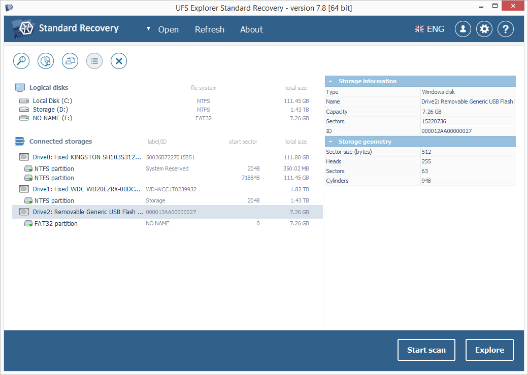 UFS Explorer Standard Recovery screenshot