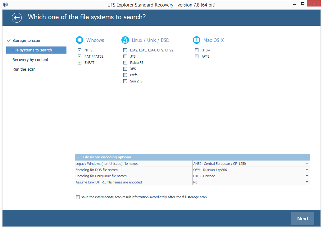 UFS Explorer Standard Recovery screenshot