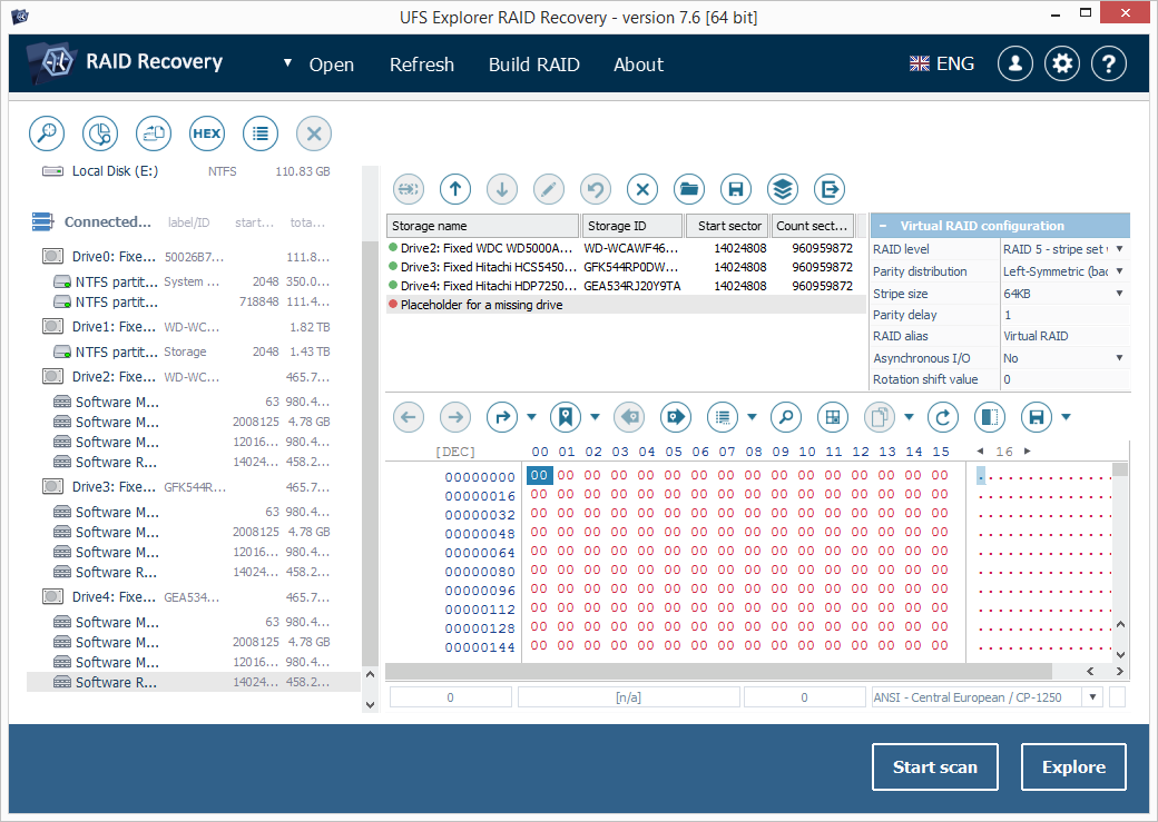 UFS Explorer RAID Recovery screenshot