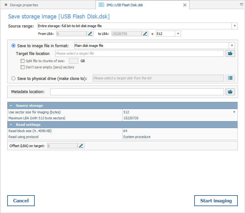 creating disk images from other disk images in ufs explorer program