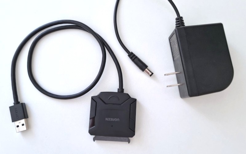 kit of usb sata adapter and power adapter