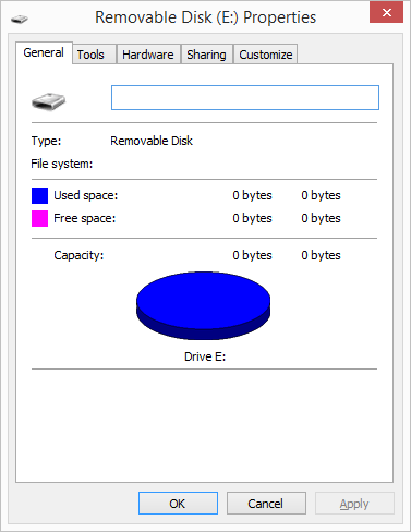 removable disk properties in windows