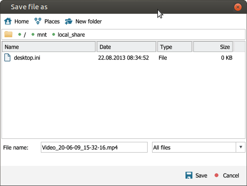 open mount point location in save dialog of ufs explorer 