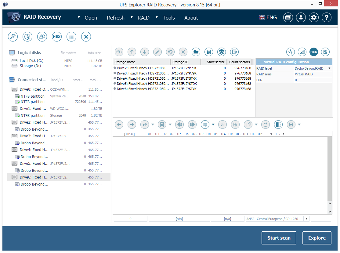 drobo beyondraid assembling in ufs explorer